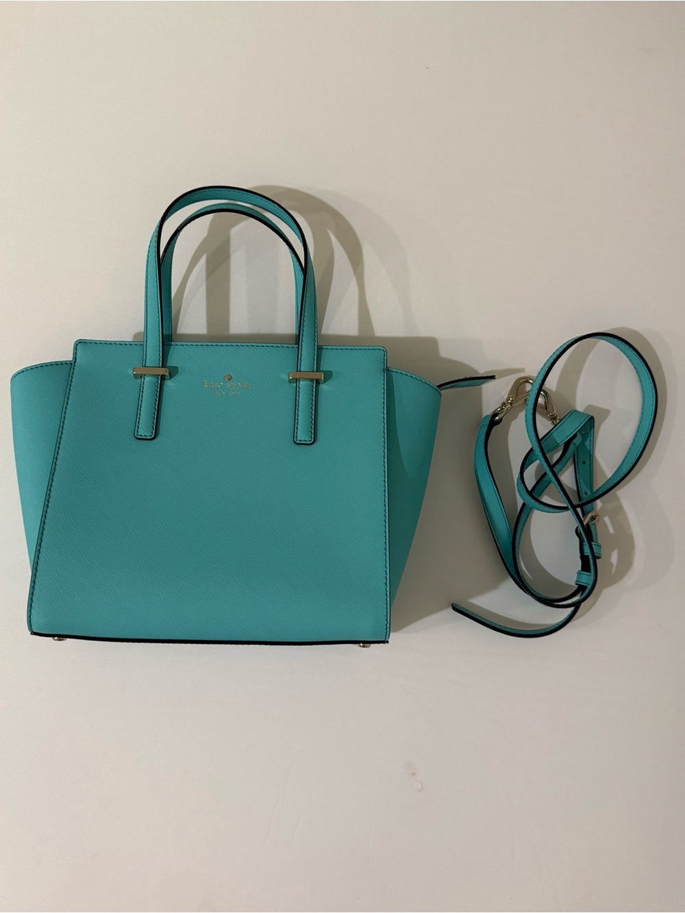 kate spade Turquoise Structured Satchel with Detachable Strap